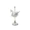 10.75" White, Gold & Pink Frosted Carousel Swan Tabletop Décor by Ashland®